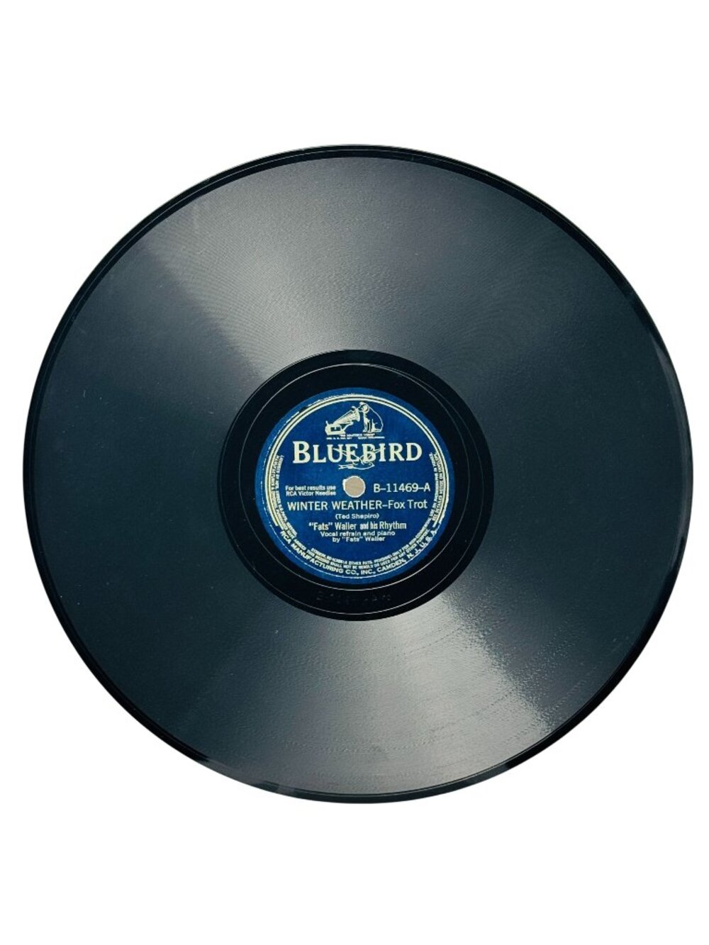 Fats Waller Winter Weather / Clarinet Marmalade 10in Shellac 78 Bluebird B-11469
